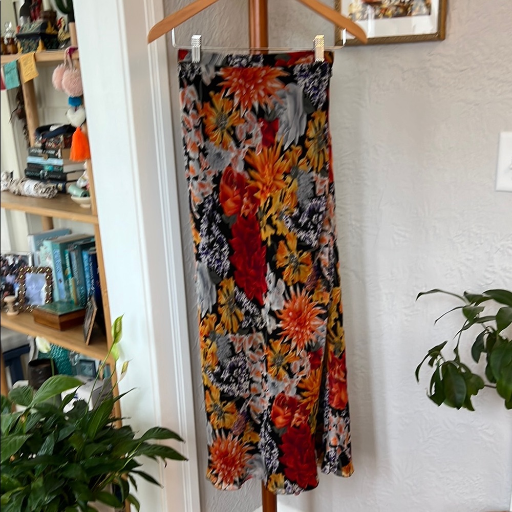 Norma Walters Vintage Silk Floral Maxi Skirt // 4